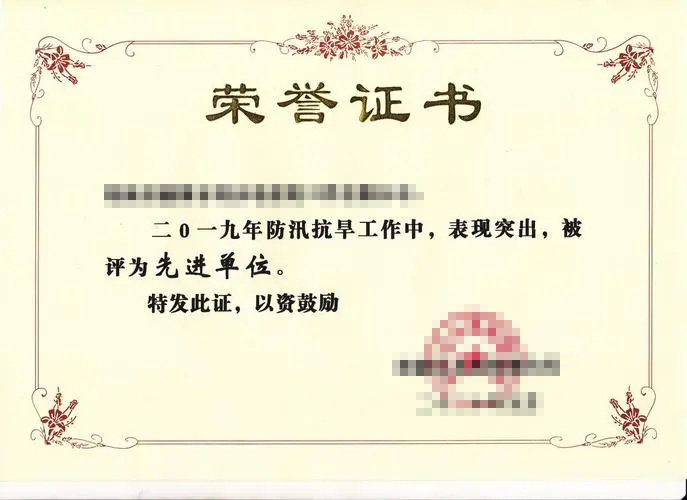 Certificate of Honor IV